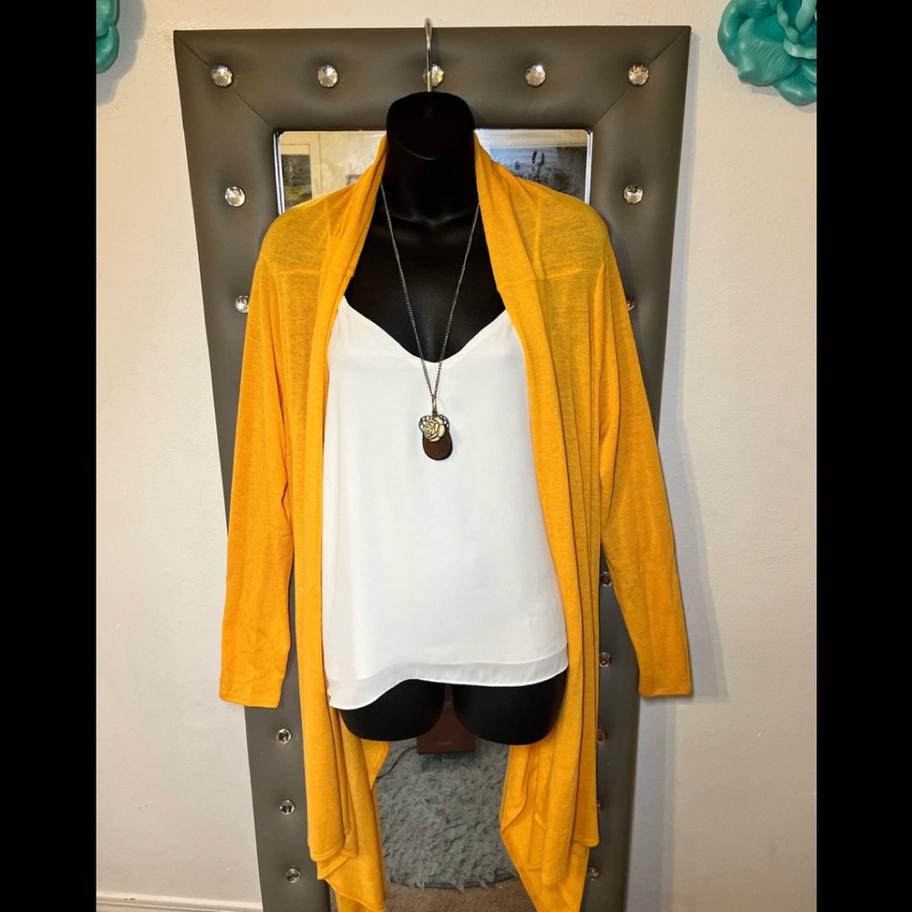 Shark Tail Mustard Cardigan